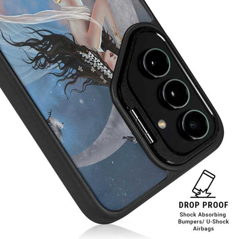 Fairy on Moon with Birds by Nene Thomas Galaxy S25 Kickstand Case